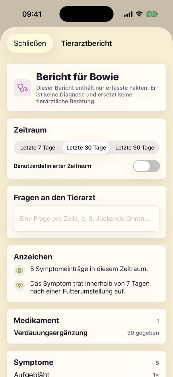 Kwispel — Tierarztbericht